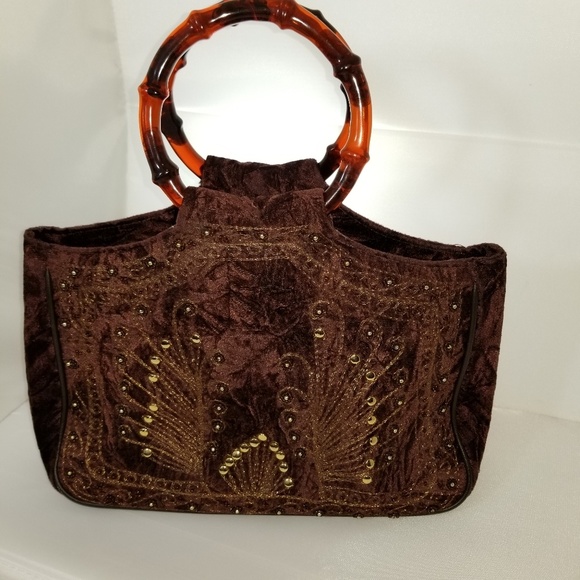 Prezzo Brown Circle Handle Purse - Picture 1 of 6
